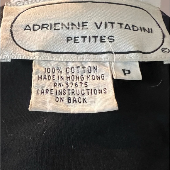 Black Cardigan Size SP Adrienne Vittadini  with pink & blue  Embroidered Flowers - Picture 6 of 10